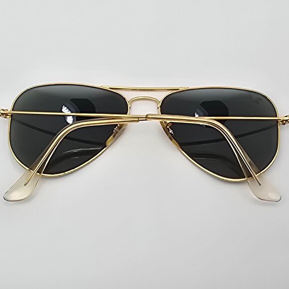 *SOLD* Ray-Ban RB3044 L0207 Gold Frame G-15 Lens Aviator Extra Small Sunglasses - Picture 10 of 15
